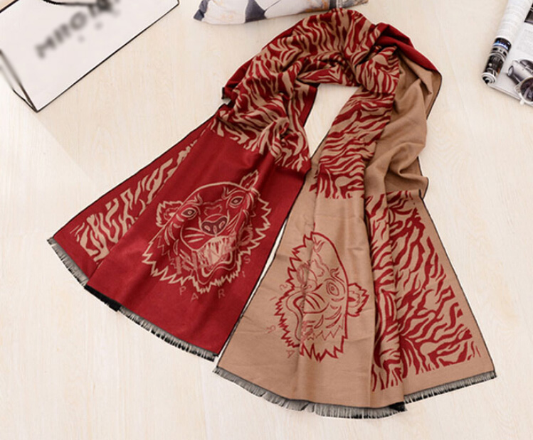 Nice Zebra Print Scarves Wrap Women Winter Warm Cashmere 190*60CM - Orange