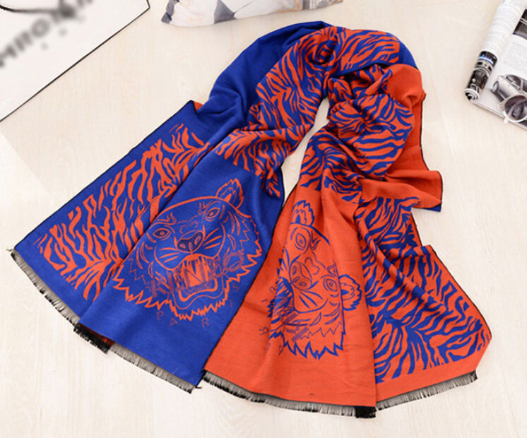 Nice Zebra Print Scarves Wrap Women Winter Warm Cashmere 190*60CM - Royal Blue