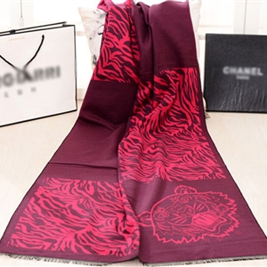 Nice Zebra Print Scarves Wrap Women Winter Warm Cashmere 190*60CM - Wine Red