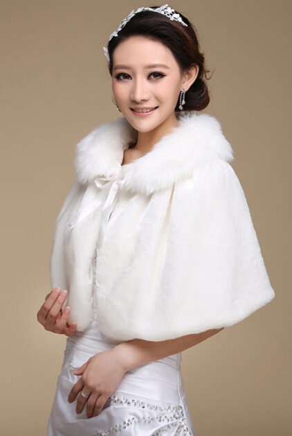 Pretty Bridal Bowknot Rabbit Wool Scarf Shawls Women Winter Warm Solid Panties 100*60CM - White