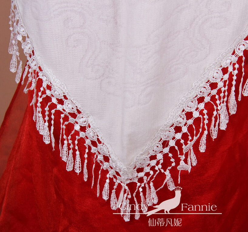 Pretty Bridal Fringed Cashmere Scarf Shawls Women Winter Warm Solid Panties 150*68CM - White