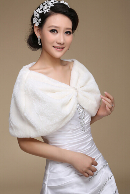 Pretty Bridal Pearl Cashmere Scarf Shawls Women Winter Warm Solid Panties 100*30CM - White