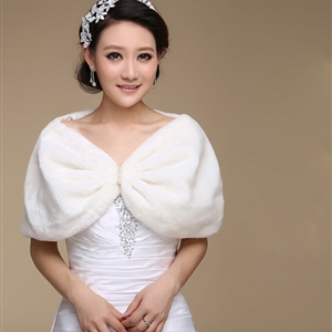 Pretty Bridal Pearl Cashmere Scarf Shawls Women Winter Warm Solid Panties 100*30CM - White