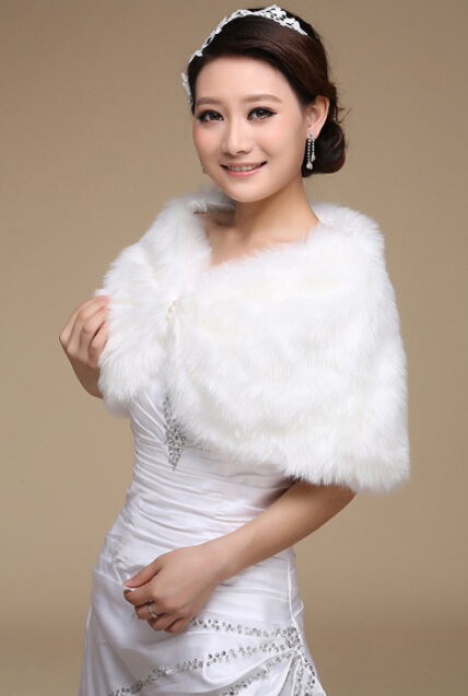 Pretty Bridal Pearl Rabbit Wool Scarf Shawls Women Winter Warm Solid Panties 100*30CM - White