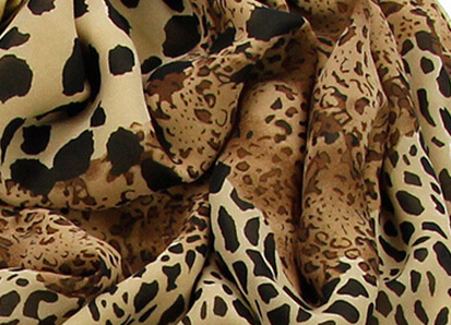 Pretty Fringed Leopard Print Scarf Shawls Women Winter Warm Chiffon Cotton 186*63CM - Coffee