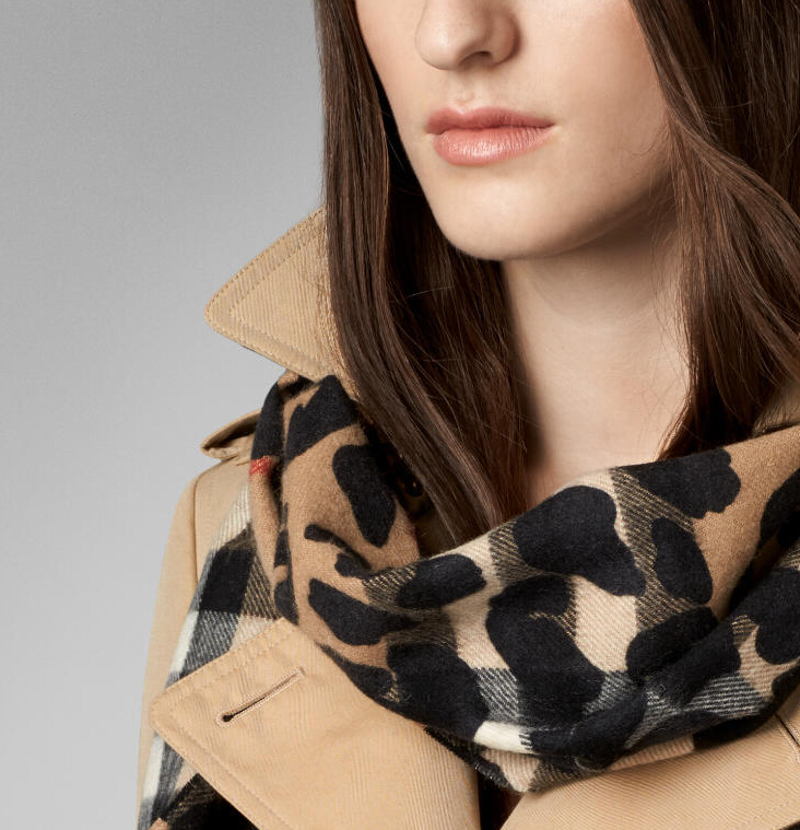 Pretty Leopard Print Scarf Shawls Women Winter Warm Cashmere Panties 180*70CM - Brown