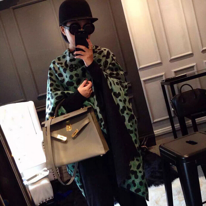 Quality Leopard Print Scarf Shawls Women Winter Warm Cashmere Panties 180*70CM - Green