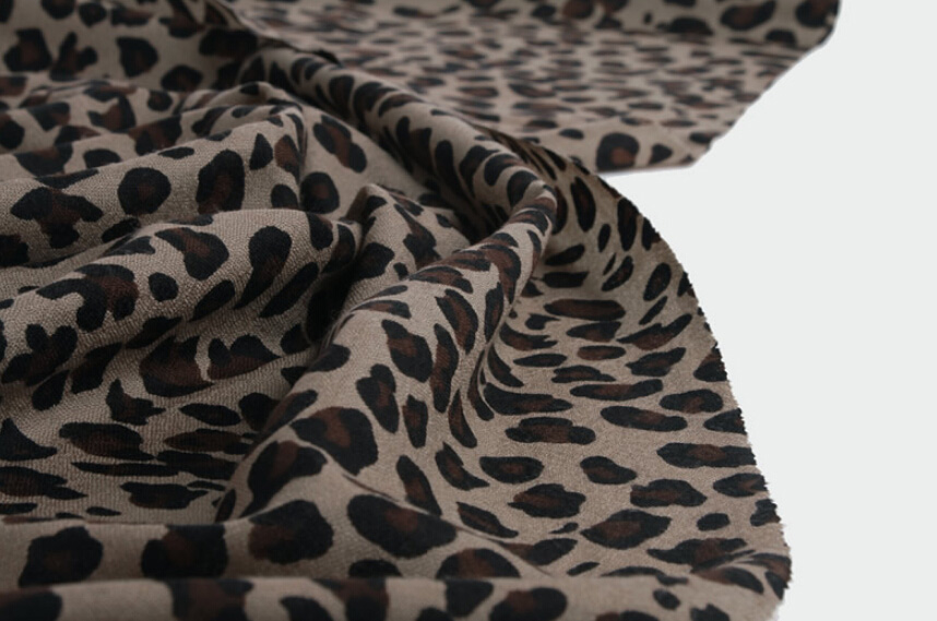 Quality Leopard Print Scarf Shawls Women Winter Warm Wool Panties 185*70CM - Brown