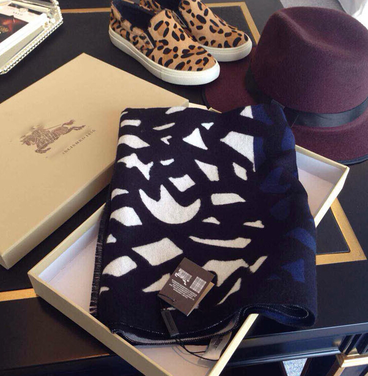 Unique Leopard Print Scarf Shawls Women Winter Warm Wool Panties 200*60CM - Black