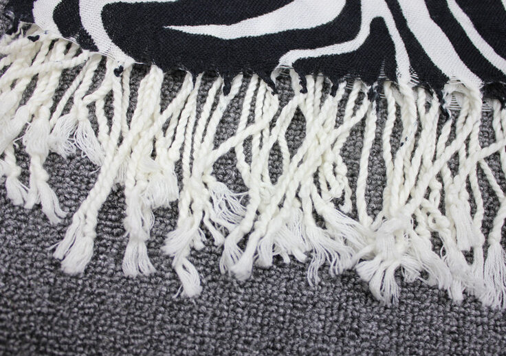 Unique Zebra Print Scarves Wrap Women Winter Warm Cashmere 190*65CM - Black