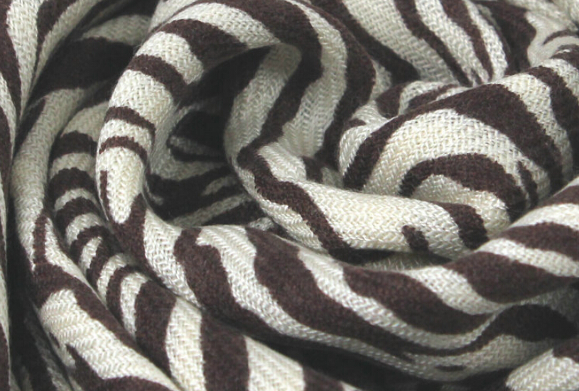 Zebra Print Scarves Wrap Women Winter Warm Cashmere Panties 200*70CM - Brown