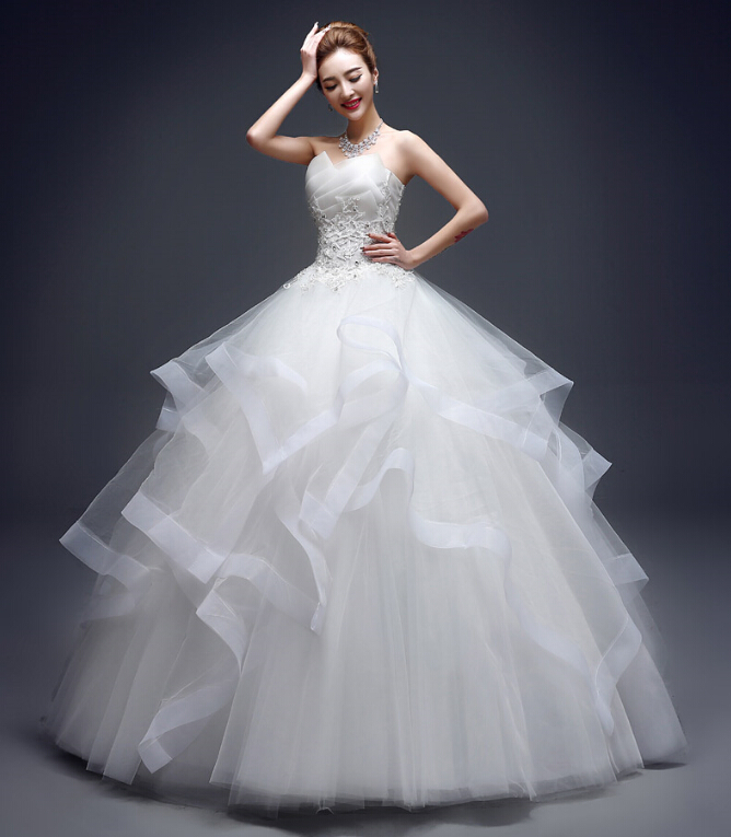 Bridal Sexy Affordable Maternity Wedding Bandeau Lace Strapless Maxi - White