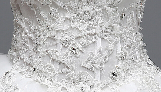 Bridal Sexy Affordable Maternity Wedding Bandeau Lace Strapless Maxi - White