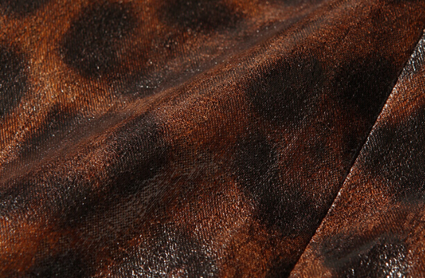 Classy Dresses Leopard Print Women Long Sleeve Knee Length - Brown Black
