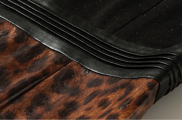 Classy Dresses Leopard Print Women Long Sleeve Knee Length - Brown Black