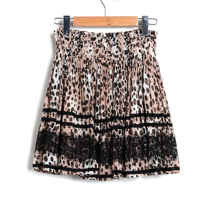 Classy Dresses Summer Ladies Printed Leopard Print Lace Semi Affordable - Coffee