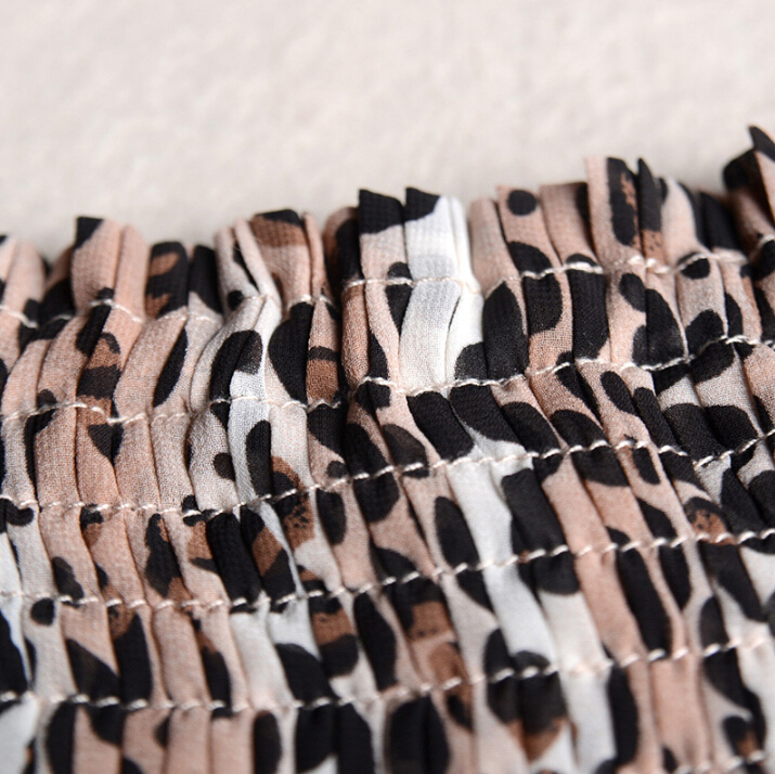 Classy Dresses Summer Ladies Printed Leopard Print Lace Semi Affordable - Coffee