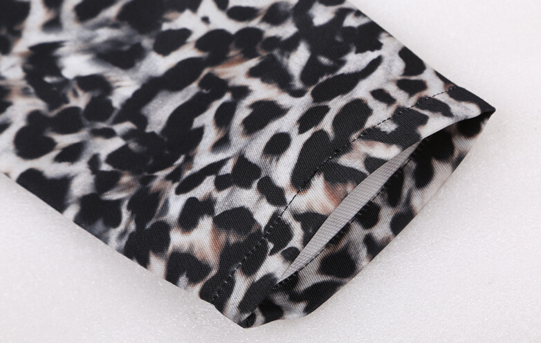 Elegant Dresses Winter Leopard Print Women Sexy Short Glamorous - White Black