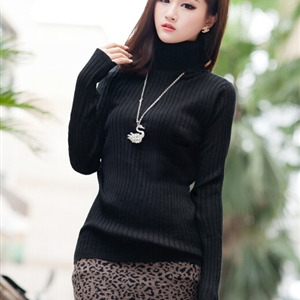 Fashion Dresses Ladies Wool Leopard Print Sexy Short Semi Bodycon - Khaki