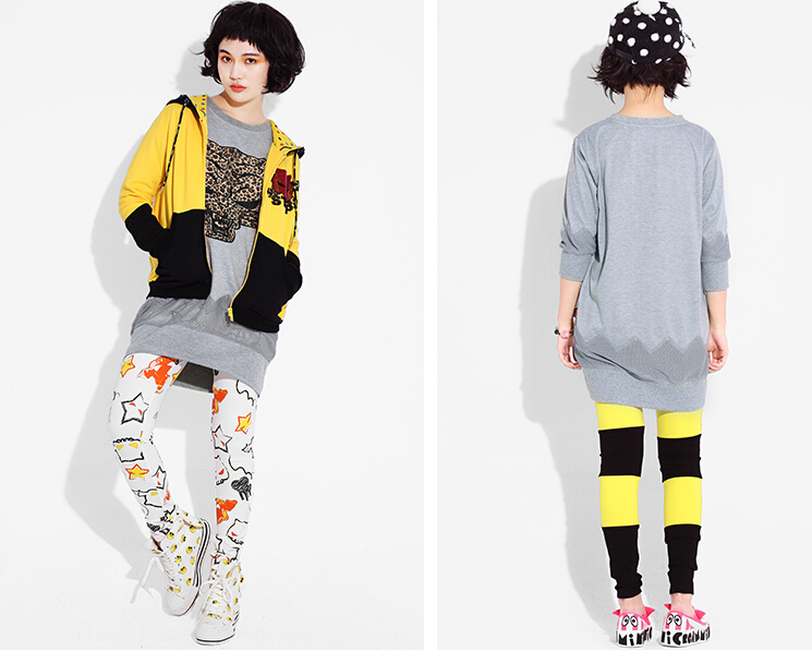Fashion Dresses Winter Ladies Leopard Print Three-Quarter Sleeve Knitted House - Grey
