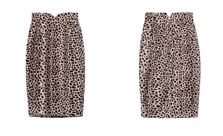 Funky Dresses Women Winter Leopard Print Knee Length Semi Short - White