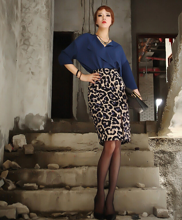 Gorgeous Dresses Ladies Leopard Print Sexy Semi Knee Length - Brown