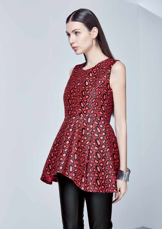 High Quality Dresses Ladies Leopard Print Elegant Summer Printed - Red