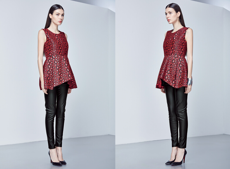 High Quality Dresses Ladies Leopard Print Elegant Summer Printed - Red