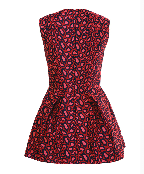 High Quality Dresses Ladies Leopard Print Elegant Summer Printed - Red