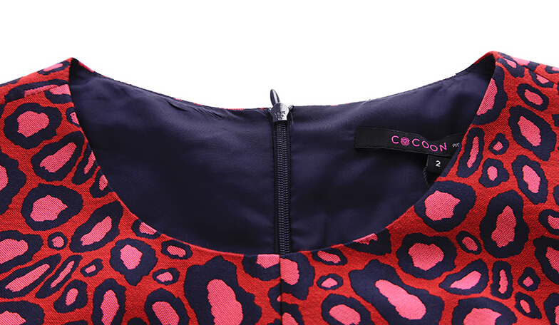 High Quality Dresses Ladies Leopard Print Elegant Summer Printed - Red