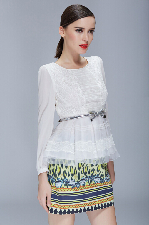 High Quality Dresses Ladies Leopard Print Knee Length Semi Printing - Yellow