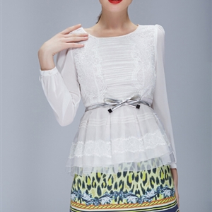 High Quality Dresses Ladies Leopard Print Knee Length Semi Printing - Yellow