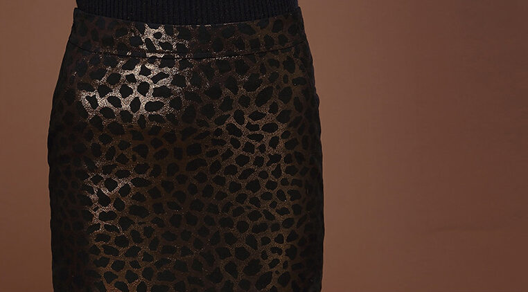 Sexy Dresses Fall Ladies Leopard Print Leather Classy Short Semi Plus Size - Gold