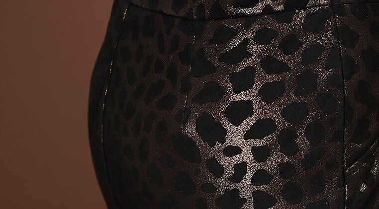 Sexy Dresses Fall Ladies Leopard Print Leather Classy Short Semi Plus Size - Gold