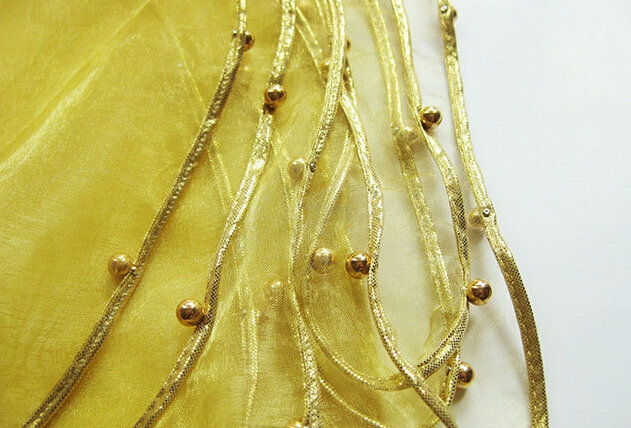 Cheap Sheer Beaded Scarf Shawls Women Winter Warm Chiffon Solid 180*110CM - Beige