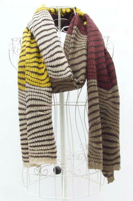 Cheap Zebra Print Scarves Wrap Women Winter Warm Cashmere 200*45CM - Brown Beige
