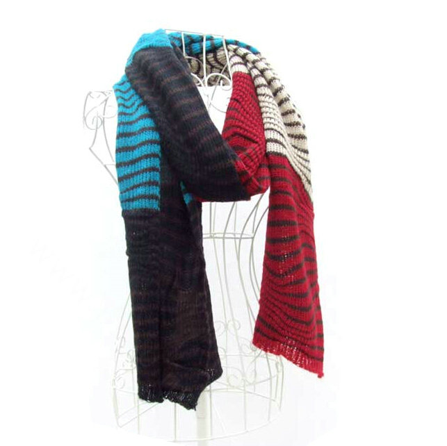 Cheap Zebra Print Scarves Wrap Women Winter Warm Cashmere 200*45CM - Brown Red