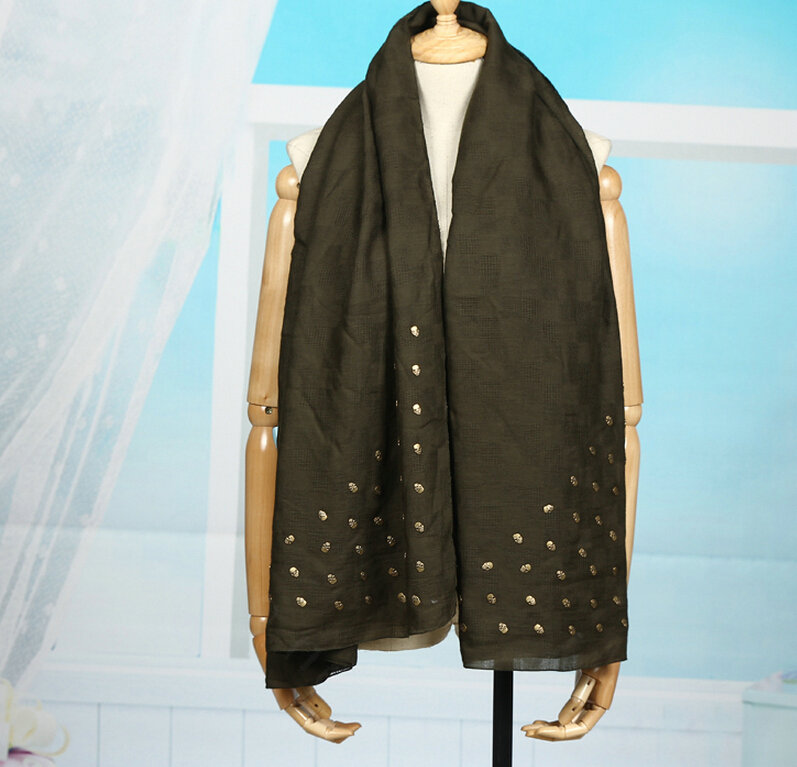 Classic Skull Scarf Scarves For Women Winter Warm Cotton Panties 160*160CM - Army Green