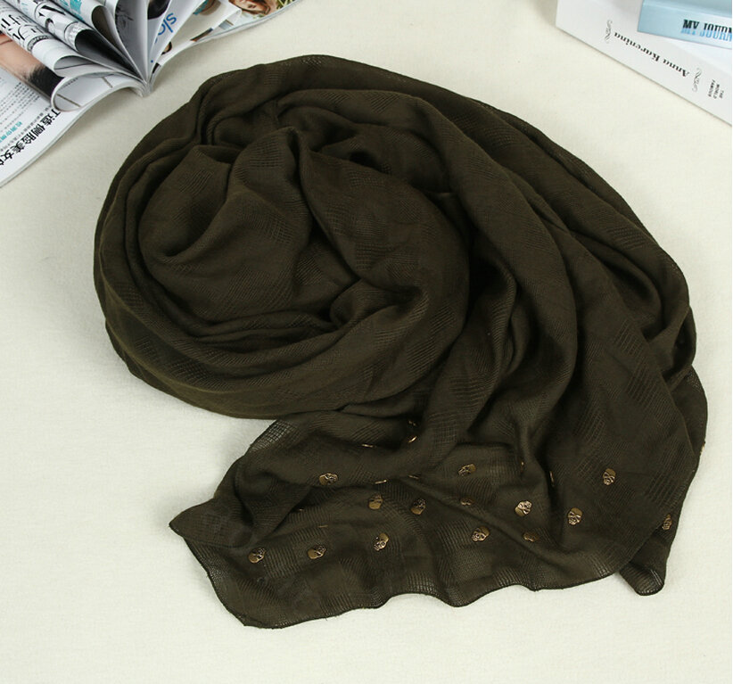 Classic Skull Scarf Scarves For Women Winter Warm Cotton Panties 160*160CM - Army Green