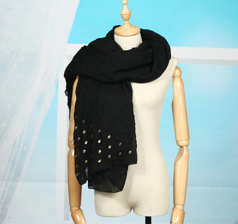 Classic Skull Scarf Scarves For Women Winter Warm Cotton Panties 160*160CM - Black