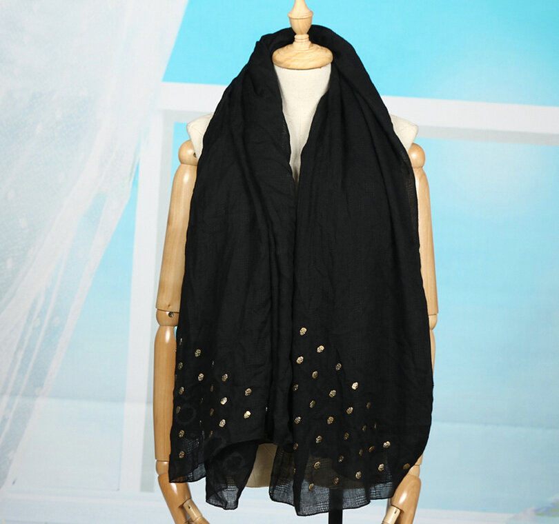 Classic Skull Scarf Scarves For Women Winter Warm Cotton Panties 160*160CM - Black
