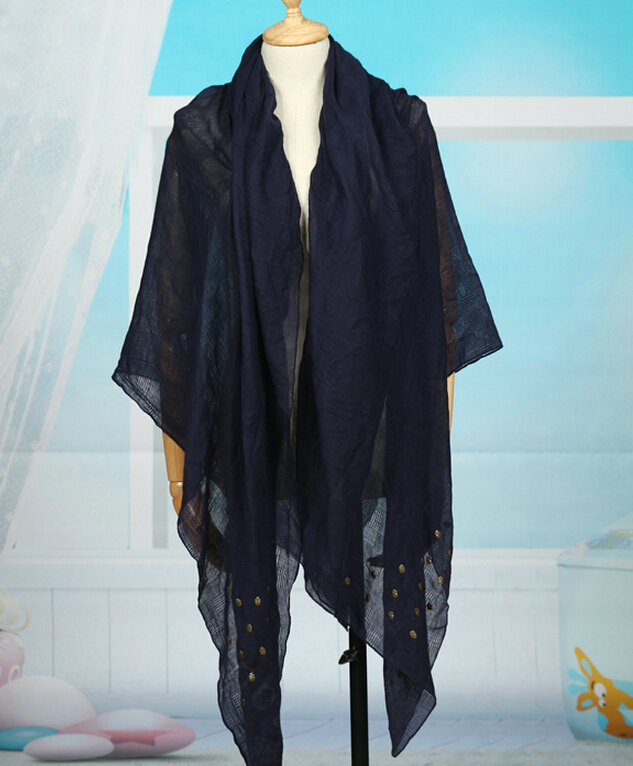 Classic Skull Scarf Scarves For Women Winter Warm Cotton Panties 160*160CM - Blue