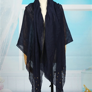 Classic Skull Scarf Scarves For Women Winter Warm Cotton Panties 160*160CM - Blue