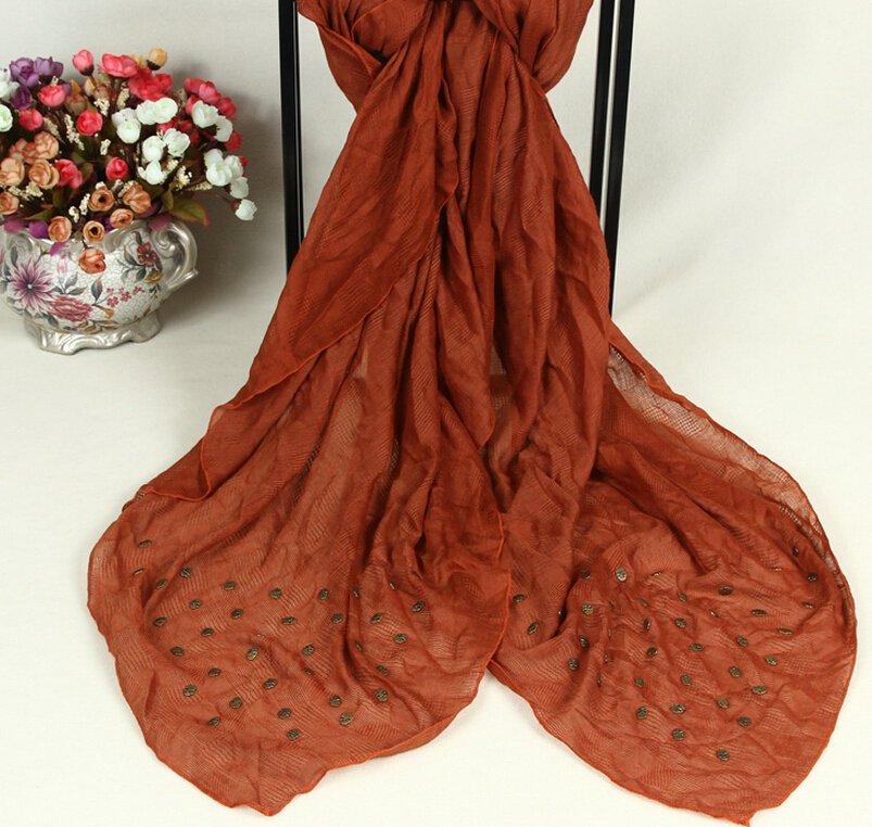 Classic Skull Scarf Scarves For Women Winter Warm Cotton Panties 160*160CM - Brown