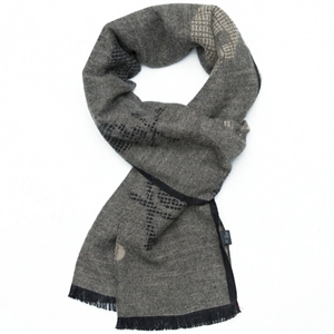 Classic Skull Women Scarf Fiber Cloth Warm Scarves Wraps 180*30CM - Grey