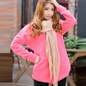 Cool Beaded Women Scarf Shawls Winter Warm Polyester Solid Scarves 180*70CM - Khaki