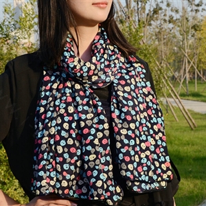 Cool Skull Women Scarf Shawls Winter Warm Polyester Scarves 170*70CM - Colorful