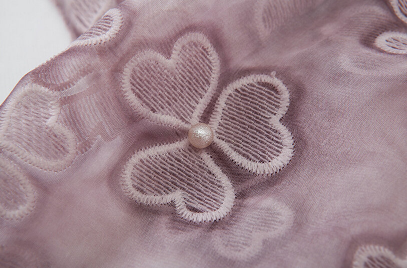 Embroidered Lace Scarves Wrap Women Winter Warm Polyester 195*68CM - Purple