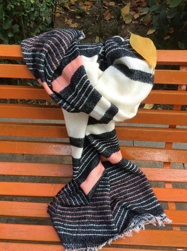 Fringed Fringe Scarves Wrap Women Winter Warm Cashmere Panties 192*78CM - Black