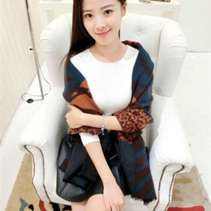 Funky Zebra Print Scarves Wrap Women Winter Warm Cashmere 200*63CM - Blue